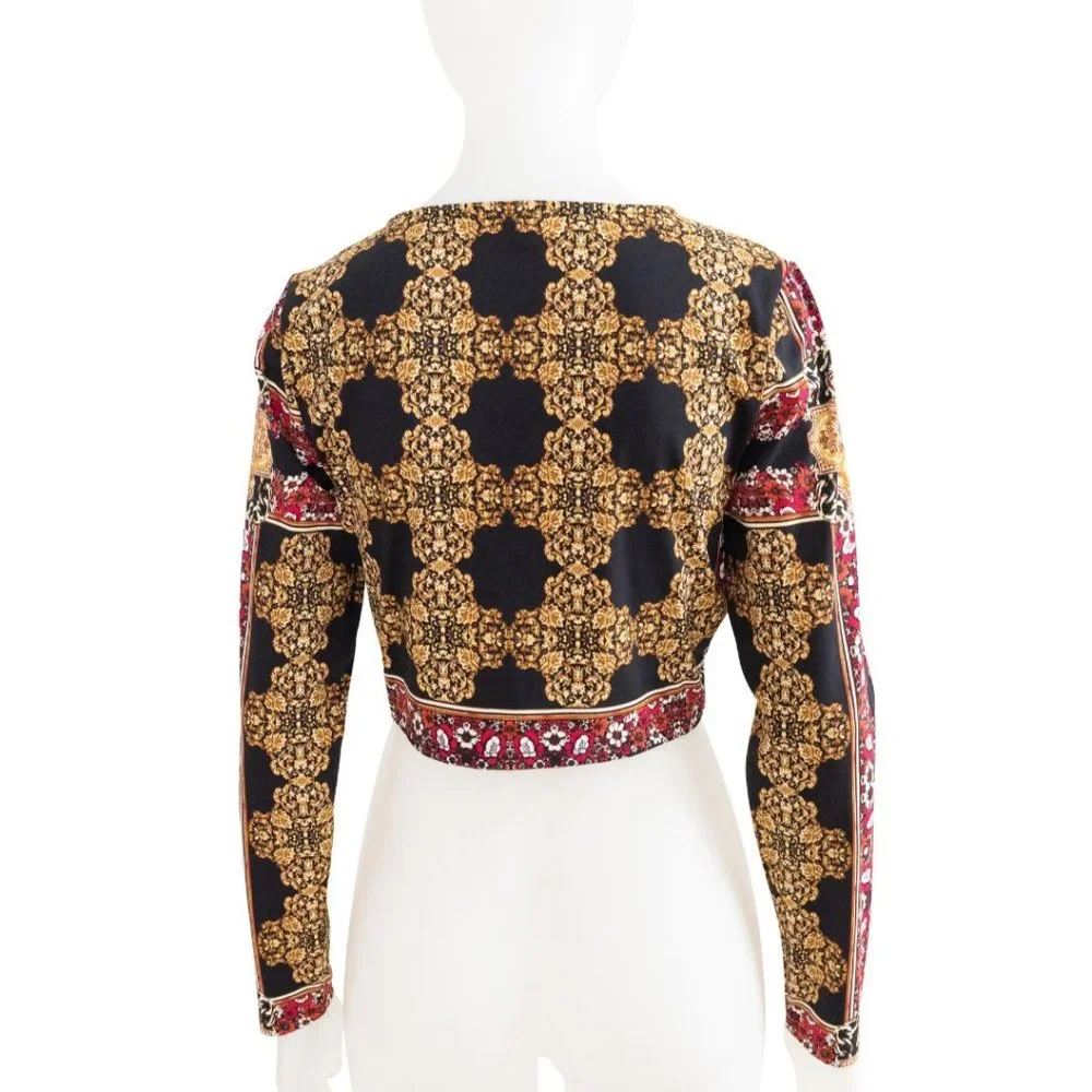 Guess Long Sleeve Crop Top - Size L - Picture 2 of 3